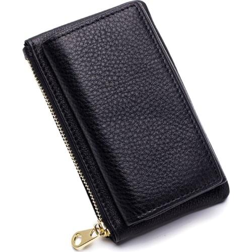 European And American Litchi Pattern Unisex Key Wallet 2020 Hot Fashion Multi-function Key Housekeeper Brand Zipper Coin Purse