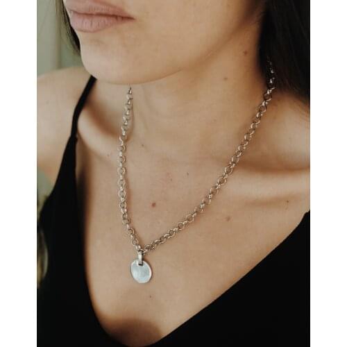 GULCE DERELI, CIRCLE SYMBOL CHARM NECKLACE, CHARM NECKLACE, CHAIN NECKLACE, NEW SEASON NECKLACE, GIFT BOX, GOLD/SILVER PLATED