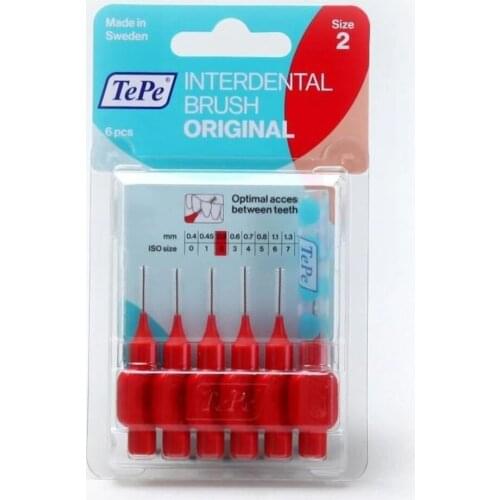 Hill Blister 6 pieces Red 0.5mm Interface Brush