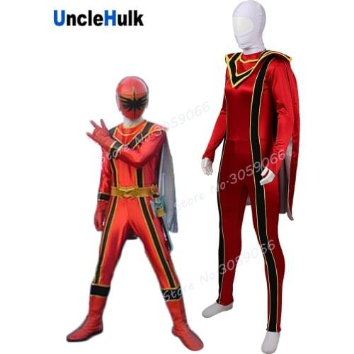Mystic Force Red MagiRanger Cosplay Costume - including cape and gloves | UncleHulk