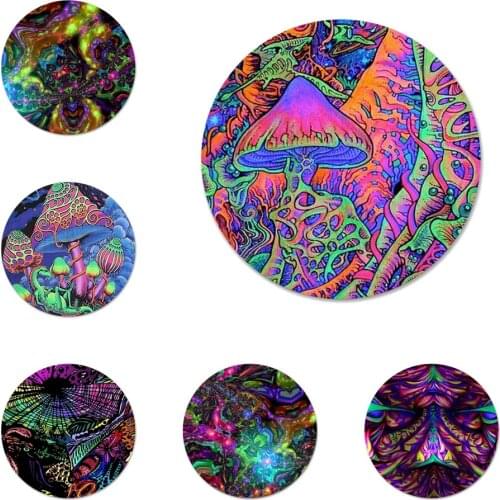 58mm Aesthetic Trippy Drug Cosmic Icons Pins Badge Decoration Brooches Metal Badges For Clothes Backpack Decoration