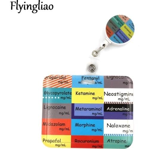 Doctor Nurse Medical Cute Card Cover Clip Lanyard Retractable Student Nurse Badge Reel Clip Cartoon ID Card Badge accessories