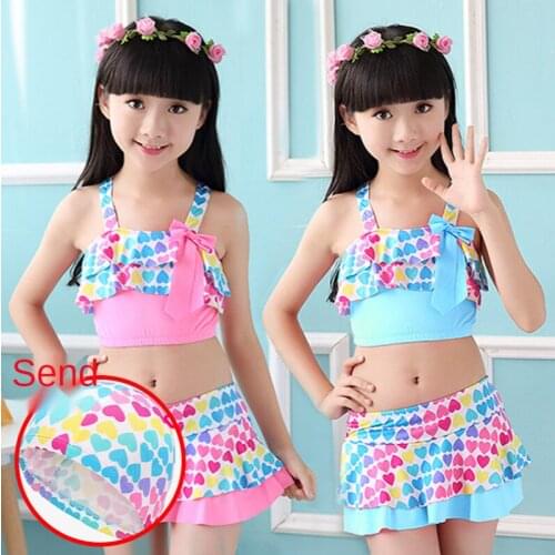 2021 New Girls Swimsuit Split Sexy Baby Princess Skirt Pants Small, Medium and Big Childrens Swimwear Childrens Bikini