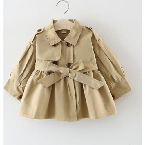 Baby Toddler Girl Coat Autumn New Arrival 2021 Fashionable 1 Years Old Birthday Wear 1-4 Infant Princess Windbreaker