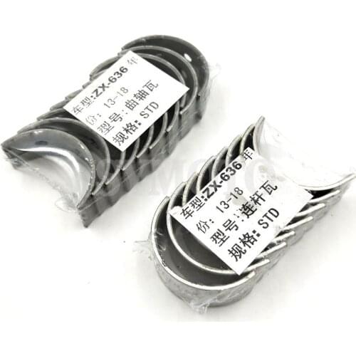 For KAWASAKI ZX6R ZX636 ZX-6R 2013-2018 ZX 6R Motorcycle Piston bearing STD Connecting rod tile & crankshaft tile / Shell 1 Sets