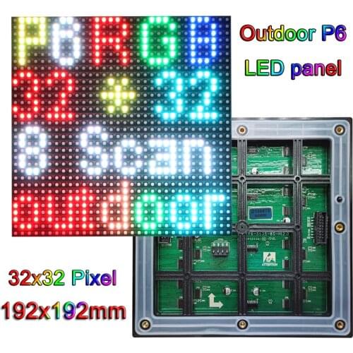 P6 RGB LED Module 32*32Pixel, Outdoor Full Color LED Display SMD 3IN 1 RGB LED Panel Lights,LED advertising video wall LED panel