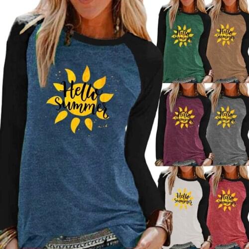 Women Clothing Autumn and Winter Fashion Printing Graphic Elegent Long Sleeve Round Neck Pullover Loose Casual Plus Size XS-5XL