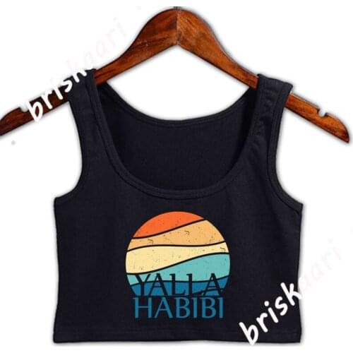 Yalla Habibi Retro Vintage Crop Top Women Solid Color Top Spring Autumn Crazy New Style Design Size S-3xl Vintage Vest