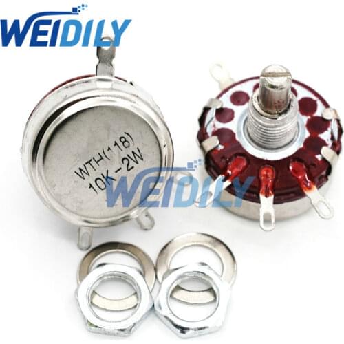 2PCS WTH118 10K 2W 1A Potentiometer New Authentic Variable Resistor VR Resistance 10K Ohm