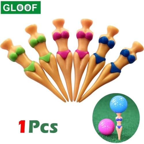 1Pcs Golf Tees, 3inch Plastic Bikini Golf Tees Divot Tools Professional Golf Practice Equipment Sexy Bikini Golf Tee