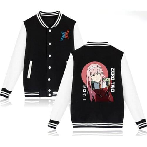 2021 DARLING in the FRANXX Jacket Anime ZERO TWO Printed Casual Fashion Harajuku Coats Jackets