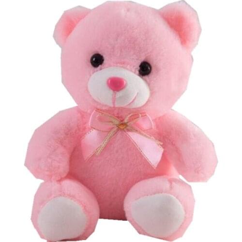22cm Creative Plush Light Up toys Teddy Bear Stuffed Animals Plush Toy Colorful teddy bear creative Valentine Christmas gifts