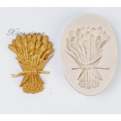 3D Flower Bouquet Silicone Mold Fondant Chocolate Gumpaste Mold Sugarcraft Cake Template Cake Baking Decorating Kitchen Tools
