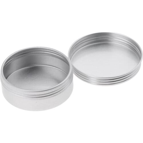 10 x 25ml Screw Lid Aluminium Cosmetic Pots Lip Balm Jars Candle Tin Empty