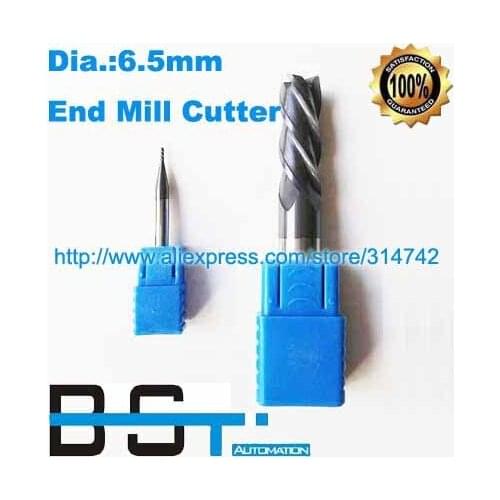 Free Shipping for 6.50mm milling cutter CB CARBIDE 6.5mm HRC 50 4 Flutes Ball Nose End Mill for Metal / Steel