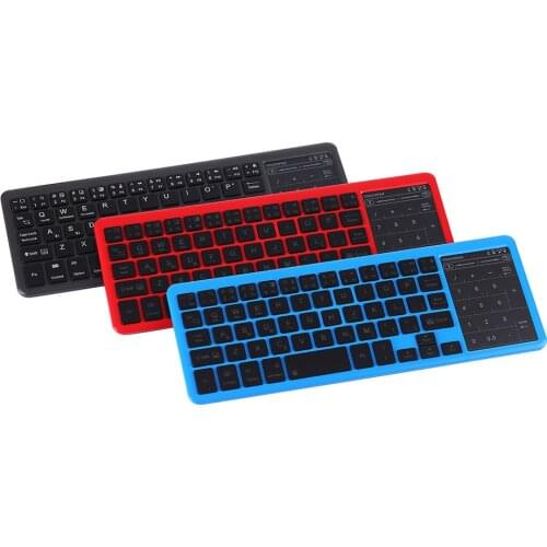 Jelly Comb Backlit Bluetooth Keyboard Wireless Rechargeable keyboard with Numberpad Touchpad for Android Tablet Laptop Phone