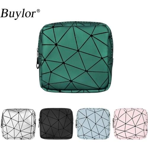 Buylor Cosmetic Bag Case Makeup Bag Tampon Storage Bag Sanitary Pad Handbags Napkin Key Cosmetic Bags Organizer Women Organizer
