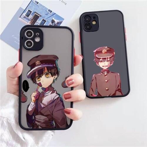 Anime ground-bound boy Hanako-kun Phone Case For iPhone 12 11 Mini Pro XR XS Max 7 8 Plus X Matte transparent Back Cover