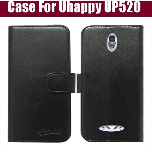 Uhappy UP520 case,6 Colors Luxury Flip Leather Customized Phone Case Cover For Uhappy UP520 Cover with Card Holder in stock