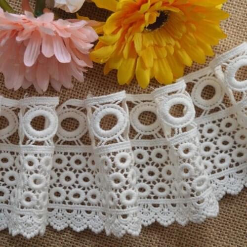 Pure cotton water soluble lace embroidery lace DIY garment accessories material width 9cm