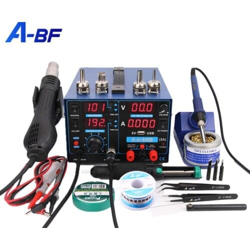 A-BF Rework Digital Soldering Station Upgrade SMD 3-IN-1 Mobile PCB Repair Hot Air Welding Station Power Supply Soldering Iron