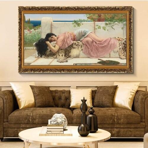 Sleeping Beauty Woman Figure painting Wall Art Canvas Scandinavian Posters and Prints Modern Wall Art Picture for Living Room