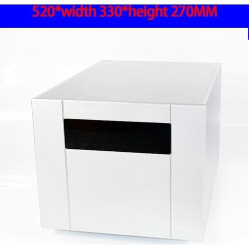 KYYSLB 520*330*270MM WA128 All Aluminum Preamp Amplifier Chassis Box House DIY Enclosure with Screws Amplifier Case Shell