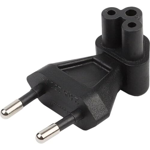 Top Deals 2-Pin Eu Male To Iec 320 C5 Female Ac Adapter 2.5A Fuse,Eu Industrial Power Converter