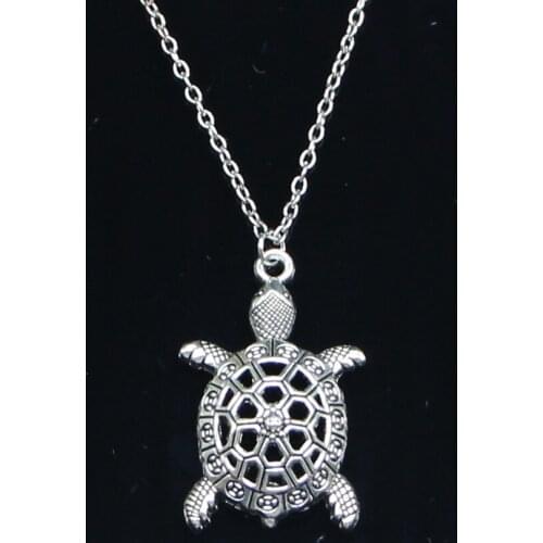 New Fashion Necklace 38x25mm hollow tortoise turtle sea Pendants Short Long Women Men Colar Gift Jewelry Choker