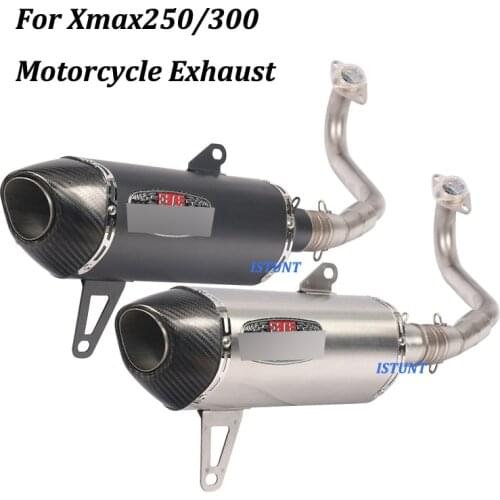 For Yamaha Xmax250 Xmax300 Full exhaust System Motorcycle Escape Modified With stainless steel Front Mid Link Pipe Slip on