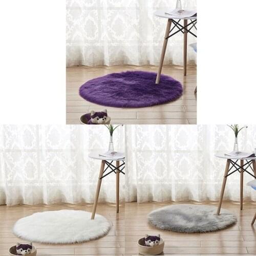 Practical faux sheepskin wool carpet 30 x 30 cm Fluffy soft longhair decorative carpet cushion Chair sofa mat