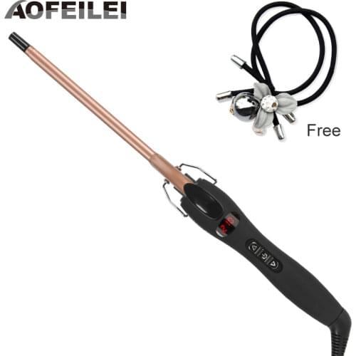 Aofeilei professional 9mm 13mm electric curling iron Hair Small hair curler Ceramic curling wand hair roller Salon Hair Curlers