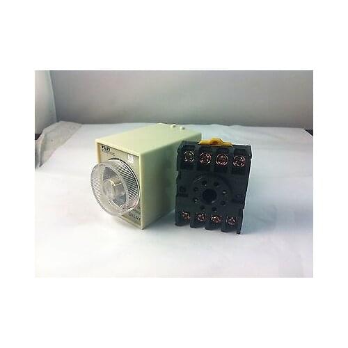 220V AC Power Off Delay Timer Time Relay 0-60 Second 60S ST3PF & Base