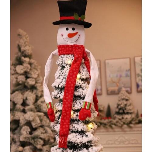 Christmas Tree Top Ornament Snowman Top Decoration Small Size Large Christmas Tree Tip Puppet Ornaments Christmas Supplies
