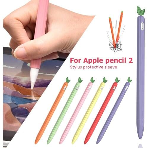 For Apple Pencil 2 nd Cute Cartoon Silicone Protective Pouch Cap Holder Nib Cover Protective Case Skin For Apple Pencil 2 Case