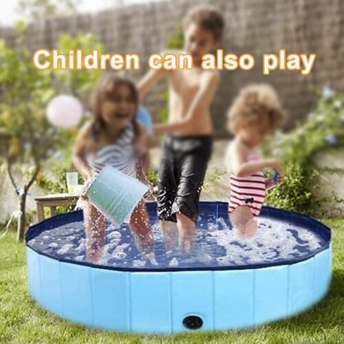 Dog Pool Foldable Dog Swimming Pool Pet Bath Swimming Tub Bathtub Pet Swimming Pool Collapsible Bathing Pool for Dogs Cats 2