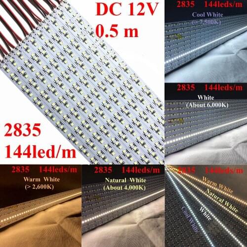 Smarstar 12V 0.5m 2835 SMD LED Strip Light 50cm 72 LED Hard LED Bar LED Energy Saving Line Light For Car Bus Truck lighting