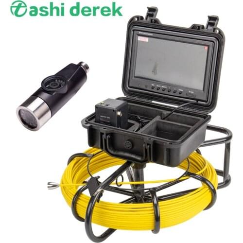 Dual Lens 30m Recordable Borescope Camera System WP9600 Drain Sewer Wall Pipe Pipeline 9inch Lcd Detection Video Endoscope