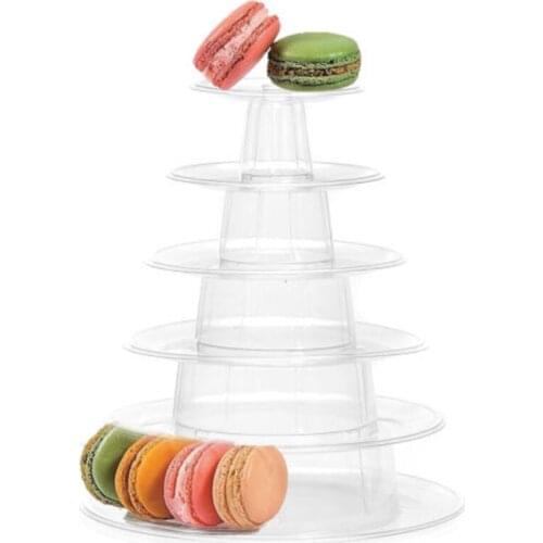 PVC Macaroon Display Stand 6 Tiers Macaron Tower Macaroon Display Cake Stand Cake Decorating Supplies Baby Clear MacaroonDisplay