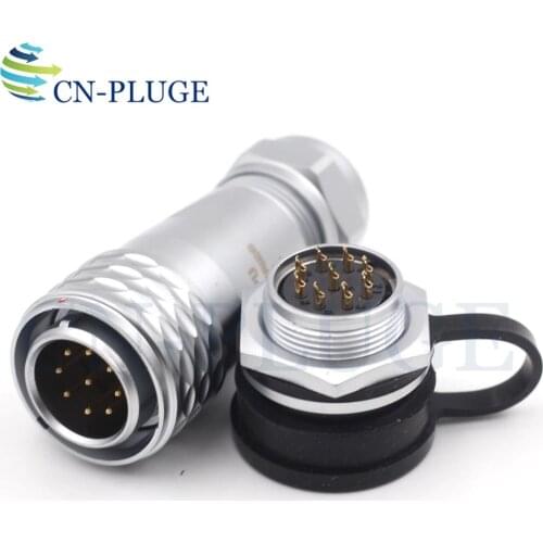 Waterproof 9 pin LED Power Cable Connector WEIPU SF20 Series 20mm Circular Panel Mount Connector Male Plug & Female Socket IP67