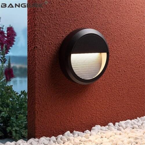 Waterproof Outdoor LED Wall Light Modern Wall Sconce Lights Fixtures Step Stepping Lamp Garden Porch Decor Aluminium Lighting