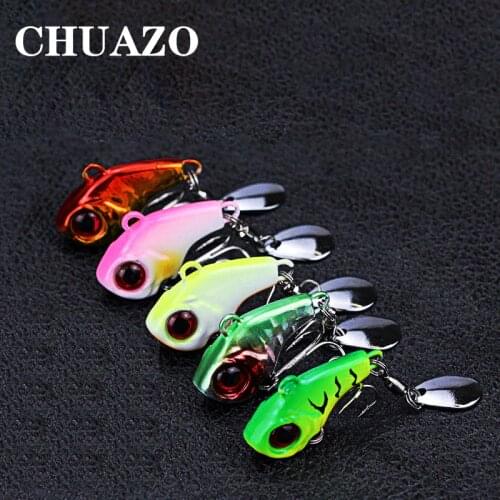 1Pcs Rotating Metal VIB vibration Bait Spinner Spoon Fishing Lures 7g 10g 21g Jigs Trout Winter Fishing Hard Baits Tackle Pesca