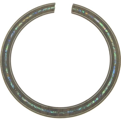 KAISH Acoustic Guitar Soundhole Rosewood Rosette with Full Abalone Shell Inlay 110mm*12mm*0.8mm
