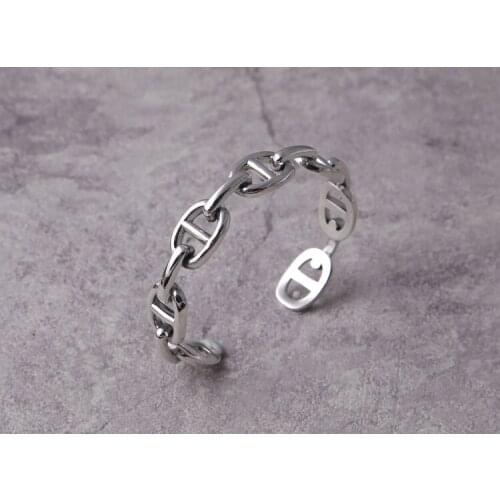 Solid 925 sterling Silver men women mom gift cuff bracelet bangle A4790