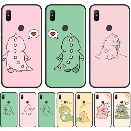 Couple dinosaur sweet cute popular Phone Case For Xiaomi Redmi 7 9t 9se k20 mi8 max3 lite 9 note 8 9s 10 pro Soft Shell Cover