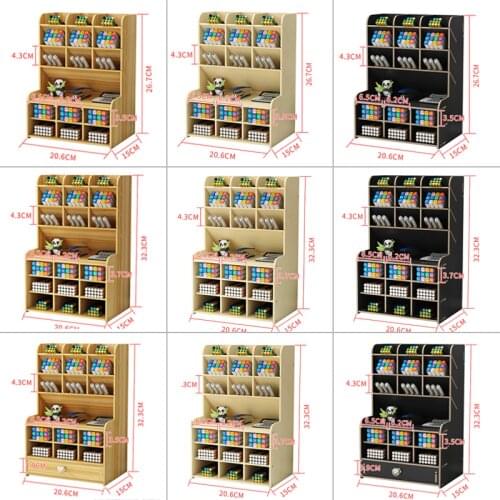 Pen Holder Stationery Storage Box Widened Multi-Part for Student Creative Fashion Female Hipster Multi-Function Desktop