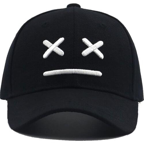 2-8 Years Old Embroidery XX Sad Boy Girls Baseball Cap For Kids Cotton Adjustable Bone Kids Caps Sad Face Hip Hop Snapback Hat