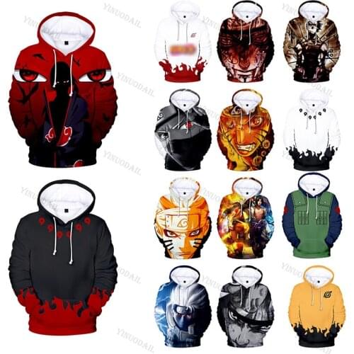 Anime Naru Hoodie 3D Printed Kid Streetwear Oversized Harajuku Winter Sweatshirts Clothes Cartoon Long Sleeve Top Tee Hoodies