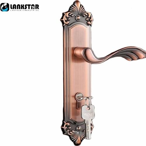 Europe Style Hard Strength Zinc Alloy Handle Lock Indoor Locks Anti-theft Mute Lockcore with Bearing Door-lock