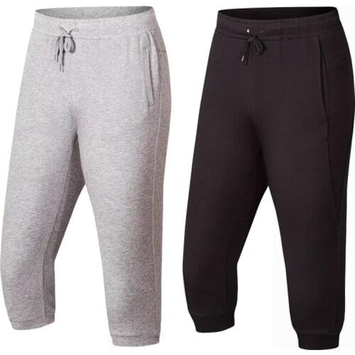 Football Basketball Tennis Training Gym 3/4 Leggings Men Fitness Slim Pants Jogging Cotton Breathable Sports Trousers Running